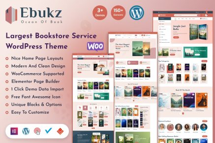 Ebukz – eBook & eReading Shop WordPress Theme