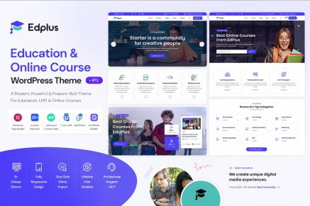 Edplus – Education & Online Course WordPress Theme