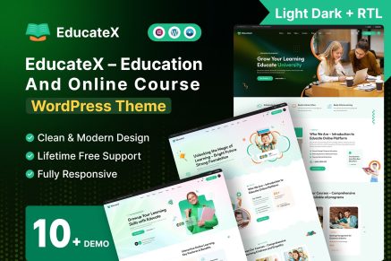 EducateX – Education & Online Course WordPress