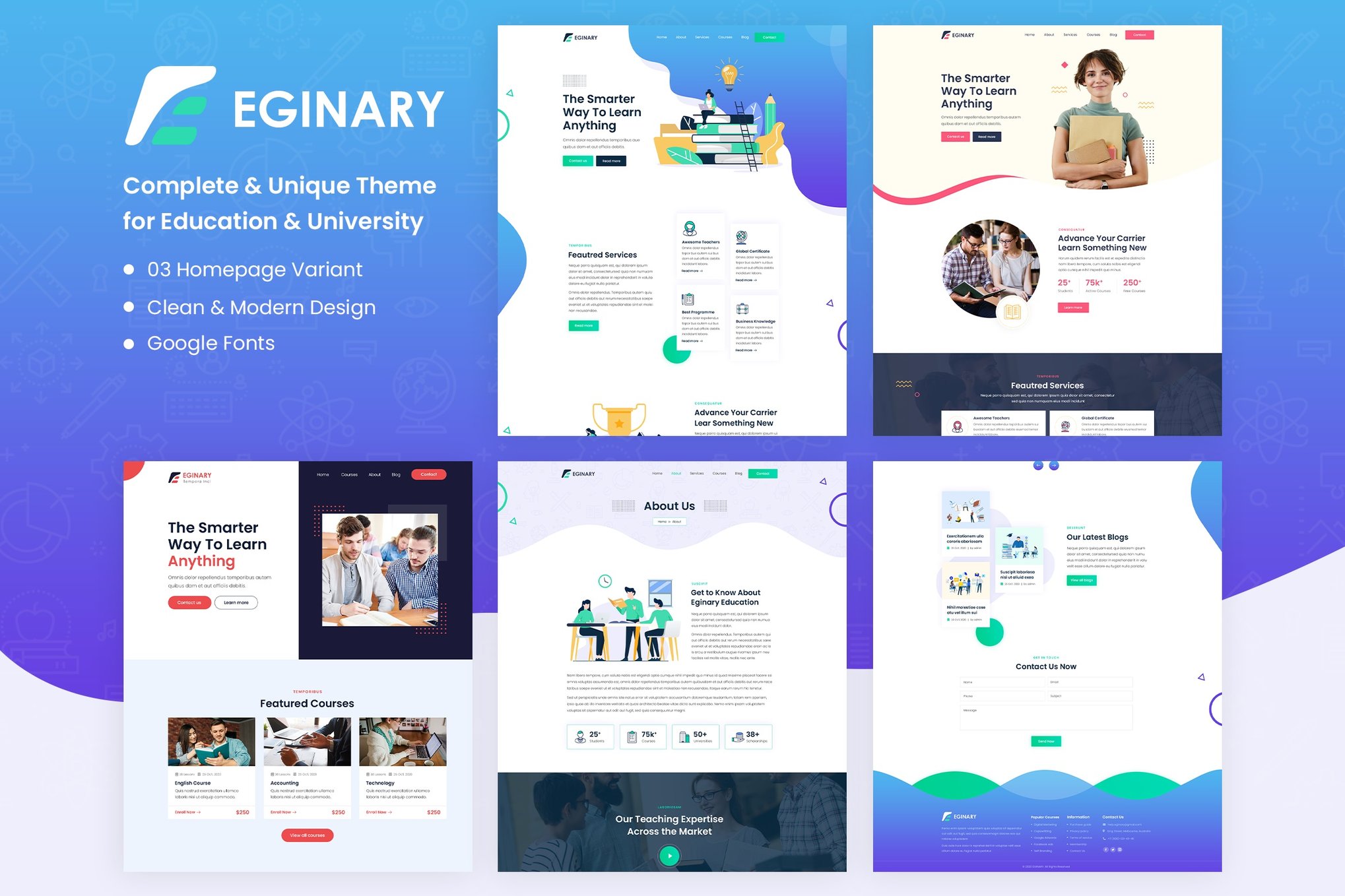 Eginary – Education & University WordPress Theme