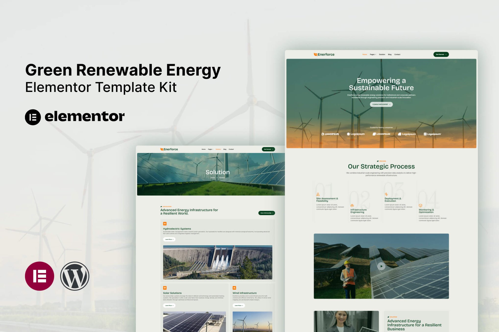 Enerforce – Green Renewable Energy Elementor Template Kit