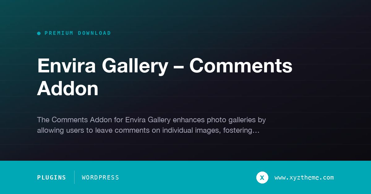 Envira Gallery – Comments Addon