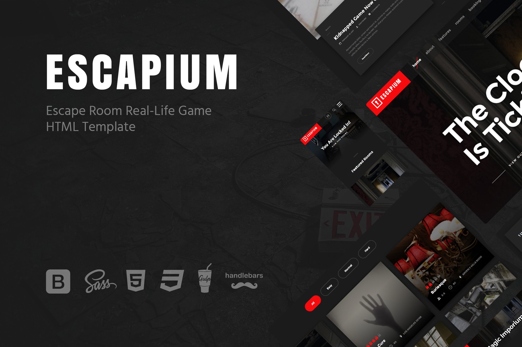 Escapium – Escape Room Game HTML Template