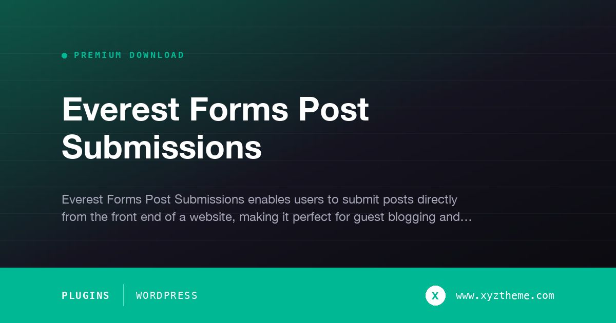 Everest Forms Post Submissions