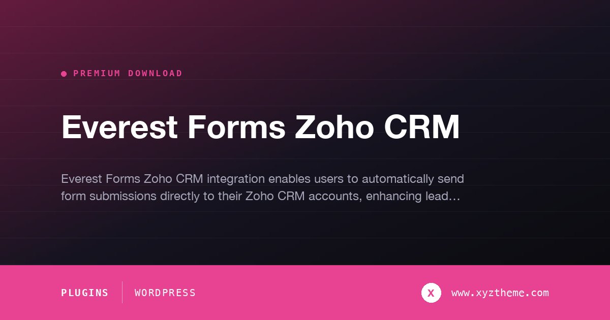 Everest Forms Zoho CRM