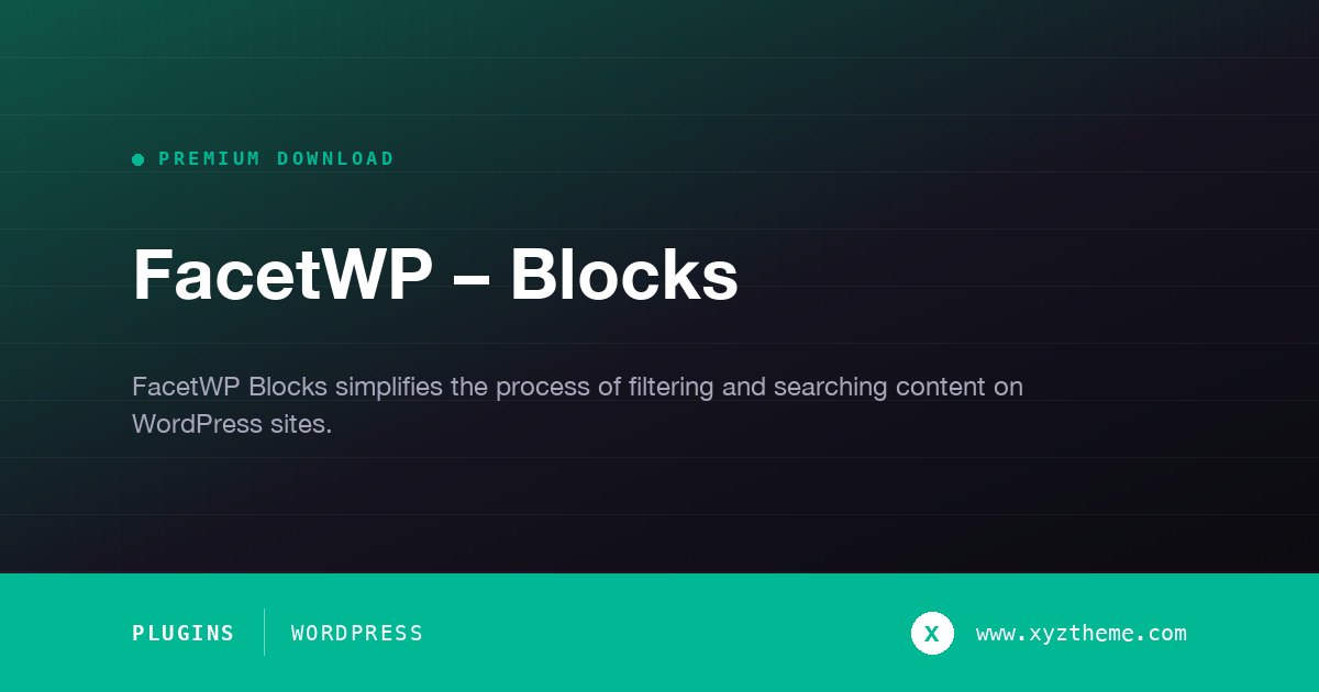 FacetWP – Blocks