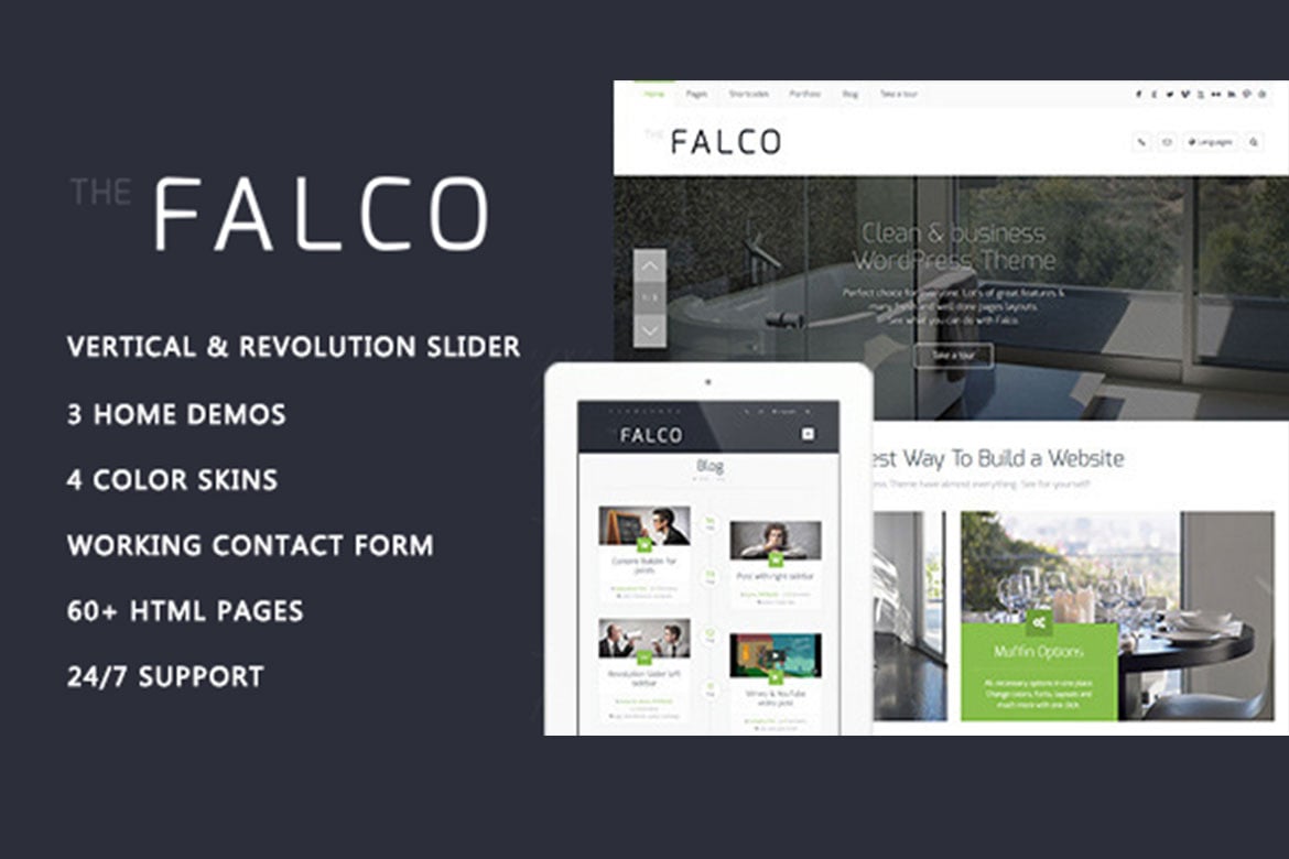 Falco – Responsive Multi-Purpose HTML Template