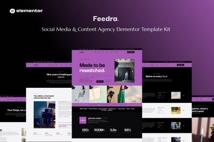 Feedra – Social Media & Content Agency Elementor Template Kit