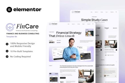 Fincare – Finance & Business Consulting Elementor Template Kit