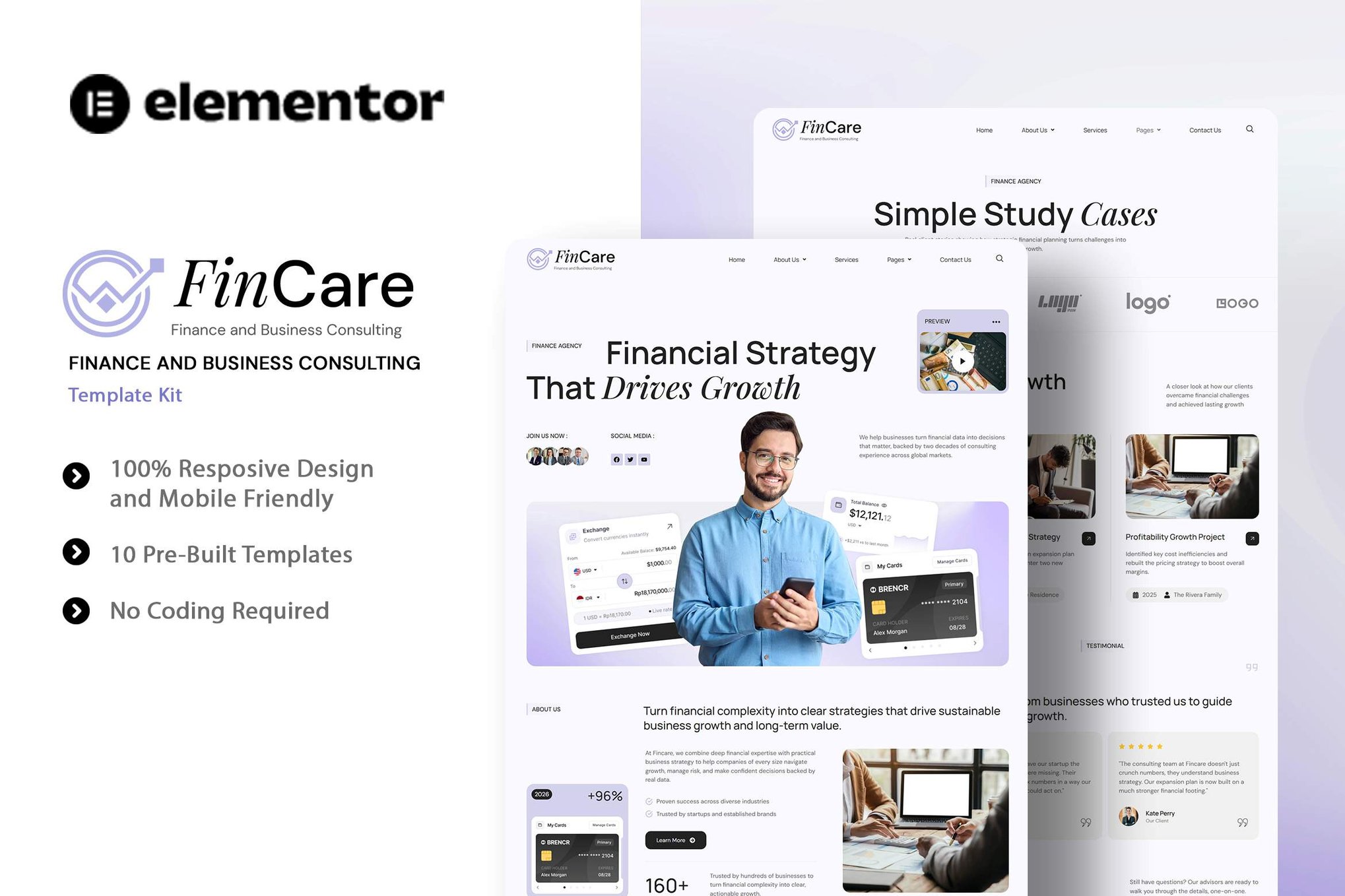 Fincare – Finance & Business Consulting Elementor Template Kit