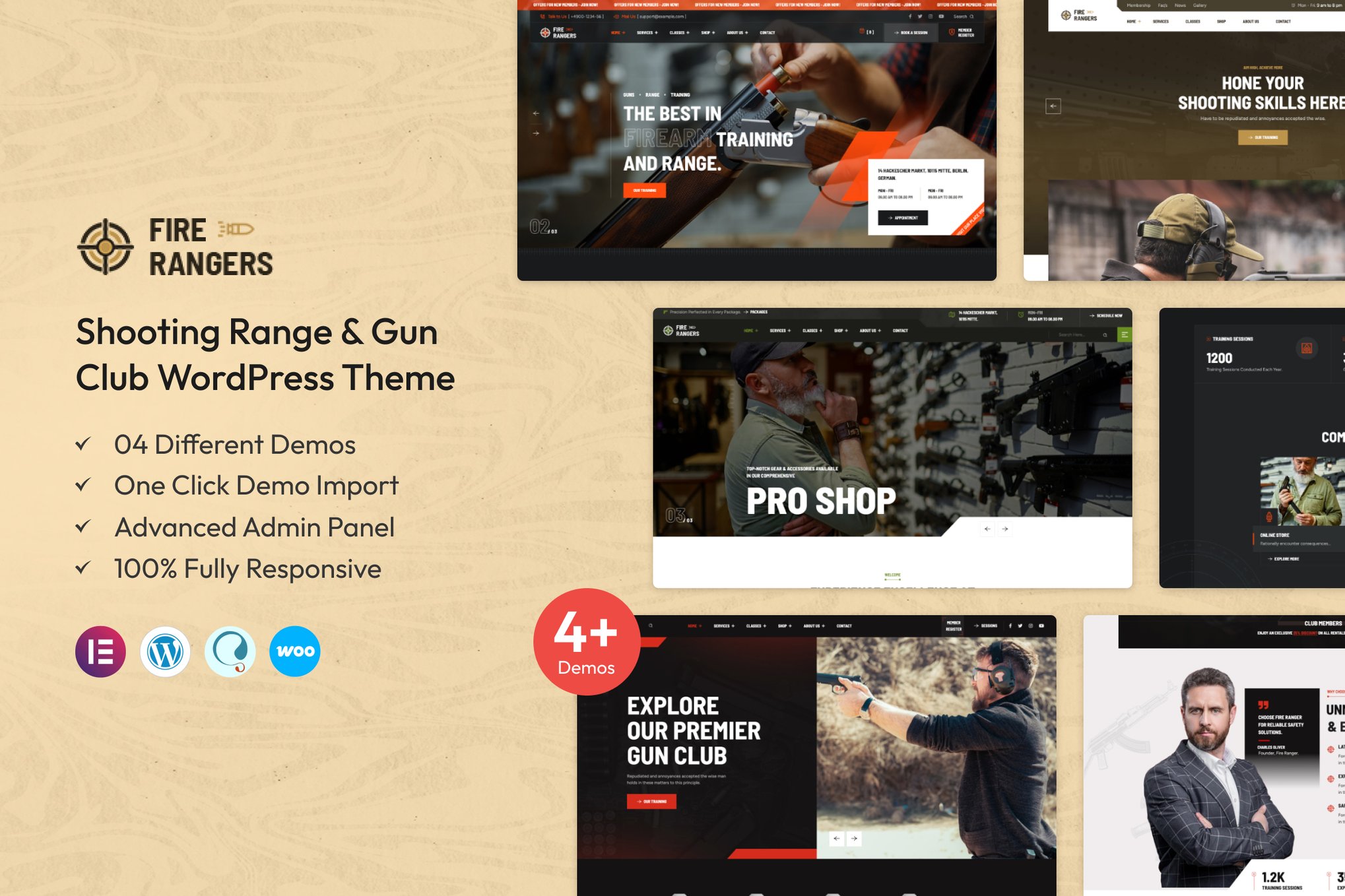 Fire Rangers – Shooting Range WordPress Theme