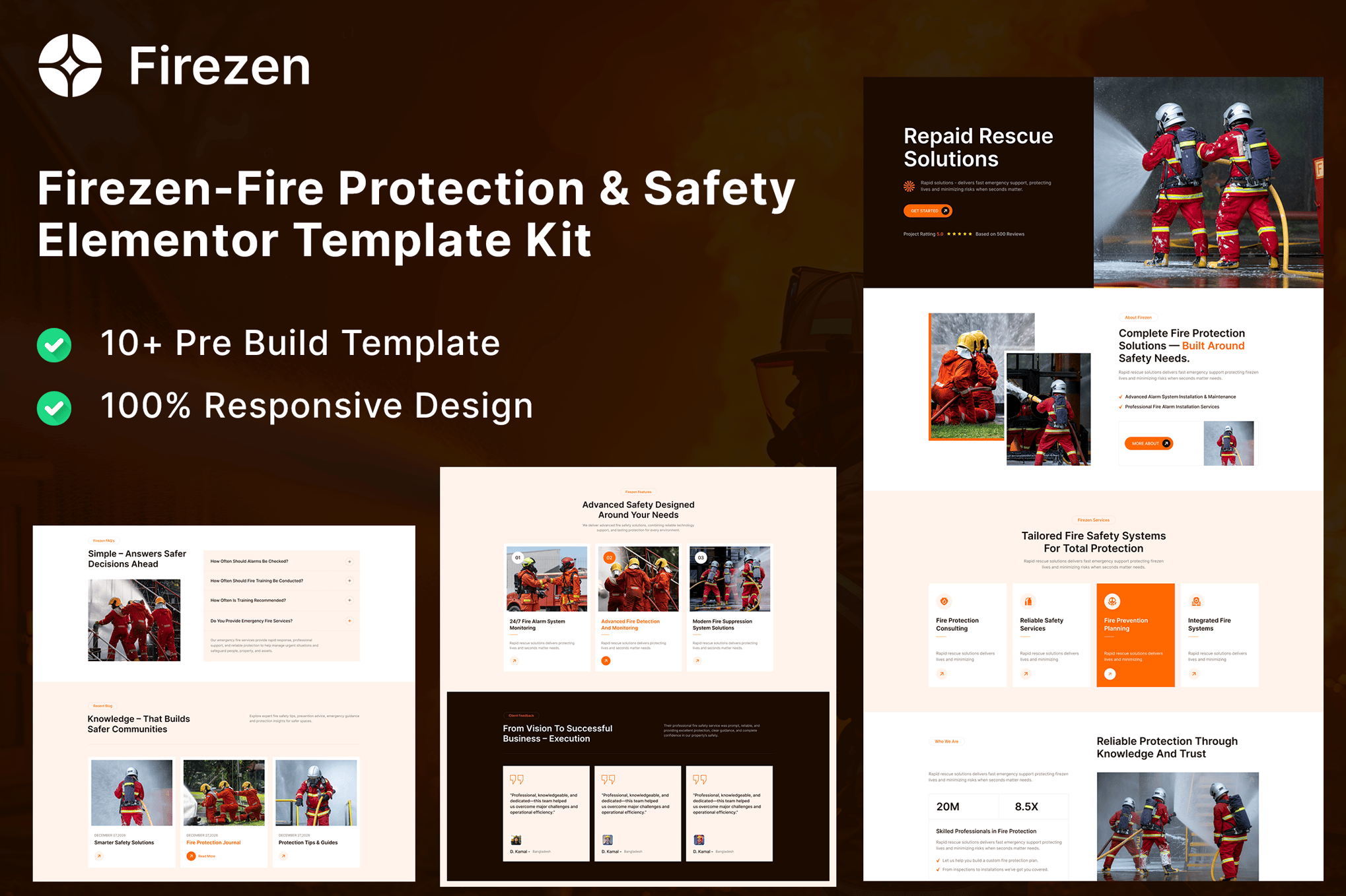 Firezen – Fire Protection & Safety Services Elementor Template Kit