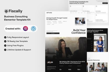 Fiscally – Business Consulting Elementor Template Kit