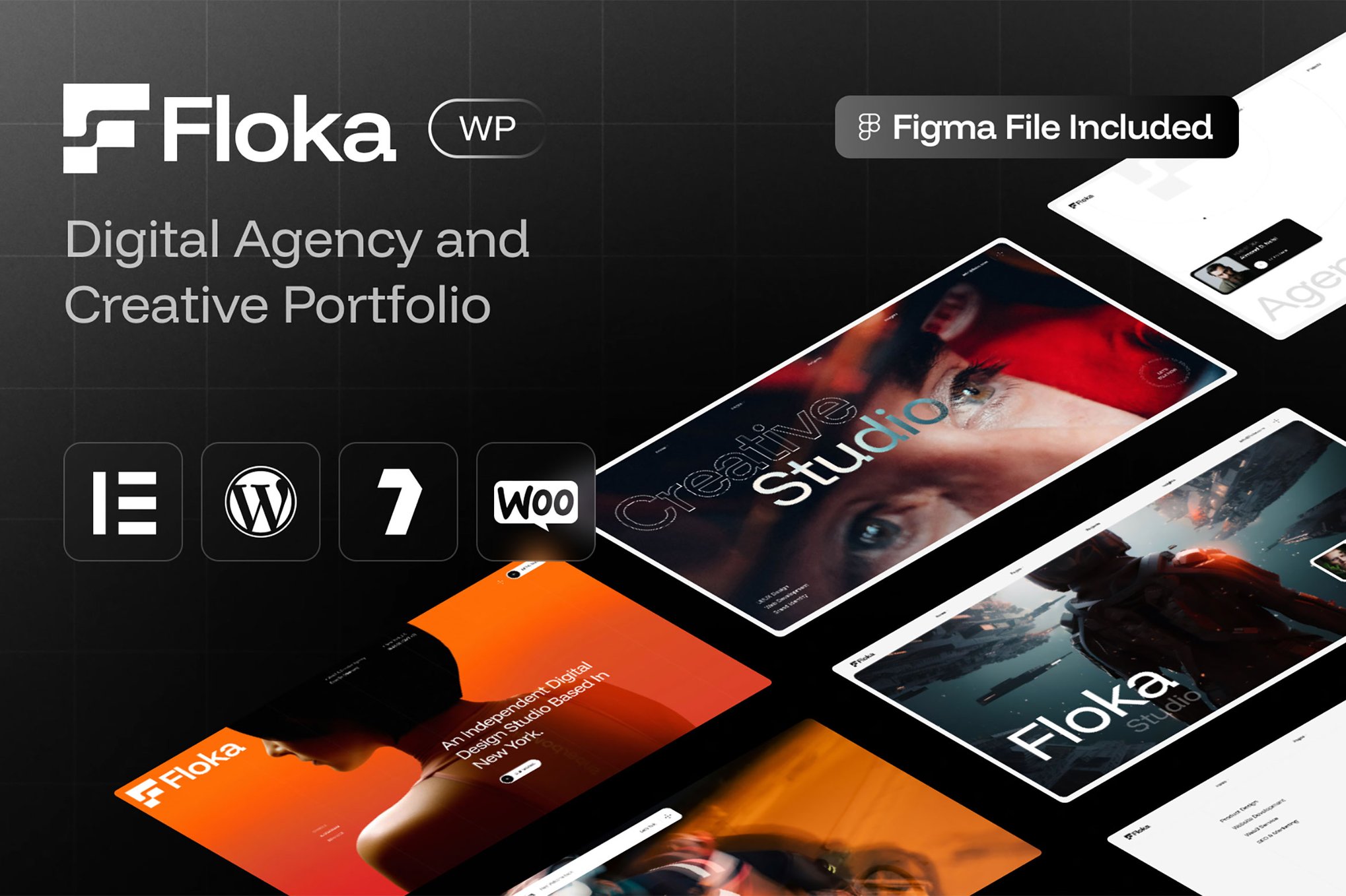 Floka – Digital Agency & Portfolio WordPress Theme