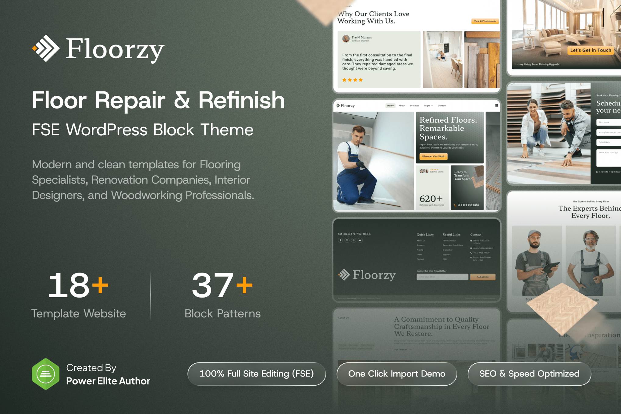 Floorzy – Floor Repair & Refinish WP Block Theme