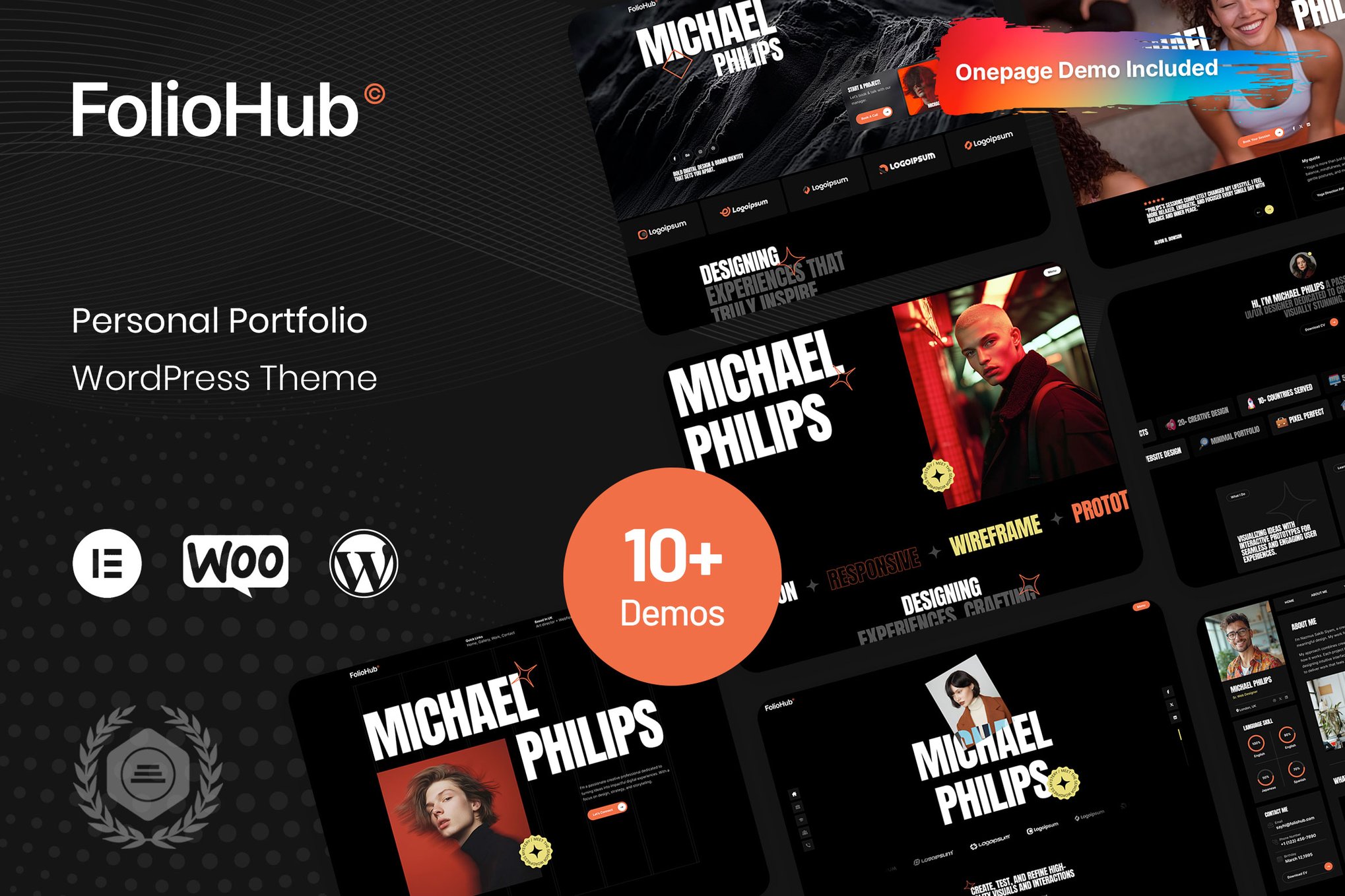 FolioHub – Personal Portfolio WordPress Theme