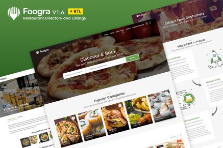 Foogra – Restaurants Directory & Listings Template