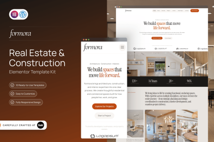 Formora – Real Estate & Construction Elementor Template Kit