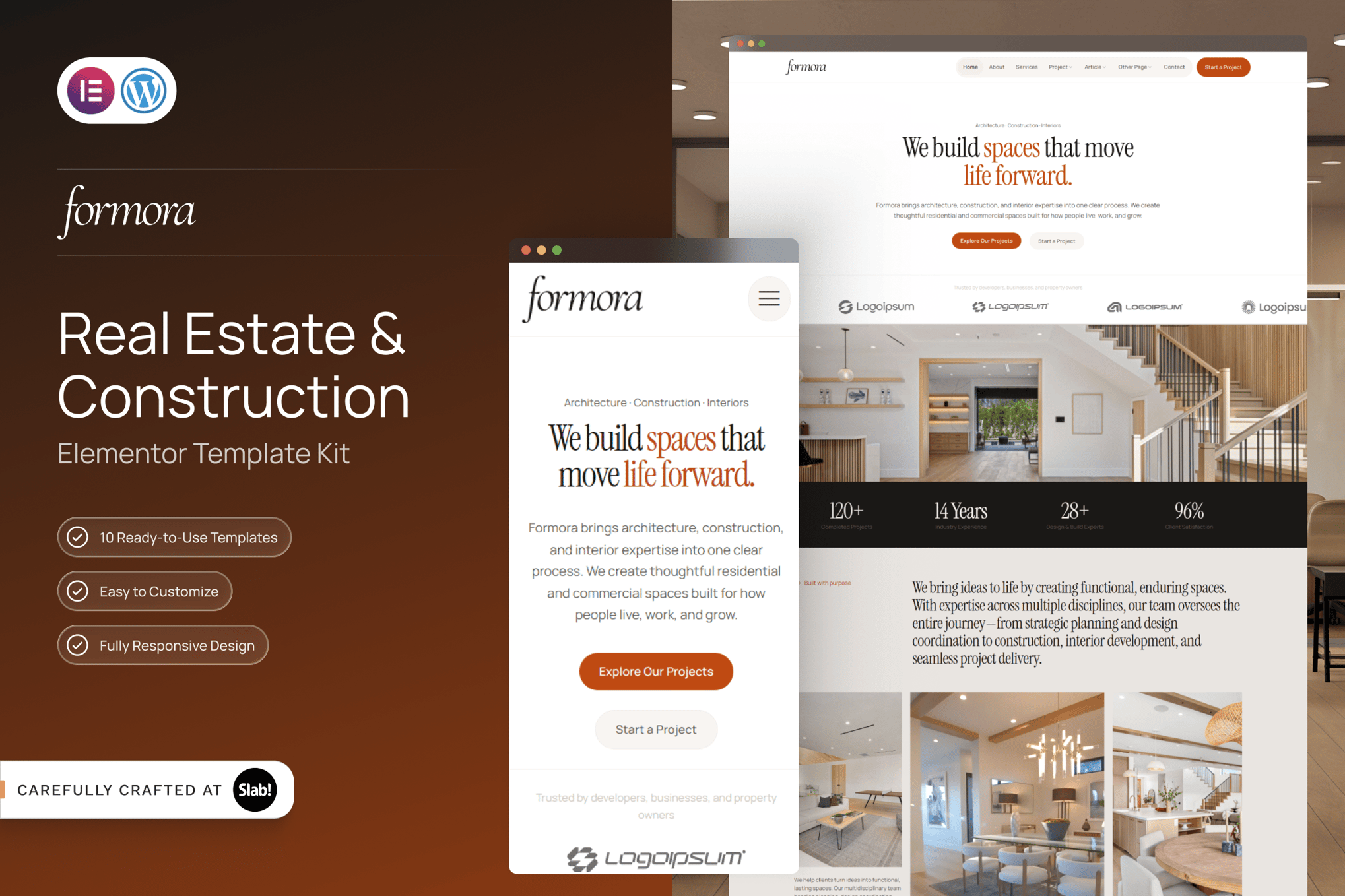 Formora – Real Estate & Construction Elementor Template Kit