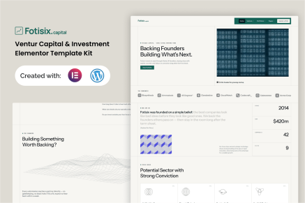 Fotisix – Venture Capital & Investment Elementor Template Kit