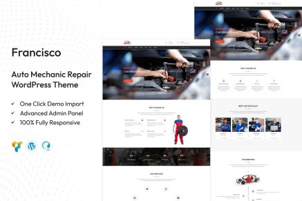 Francisco – Auto Mechanic Repair WordPress Theme