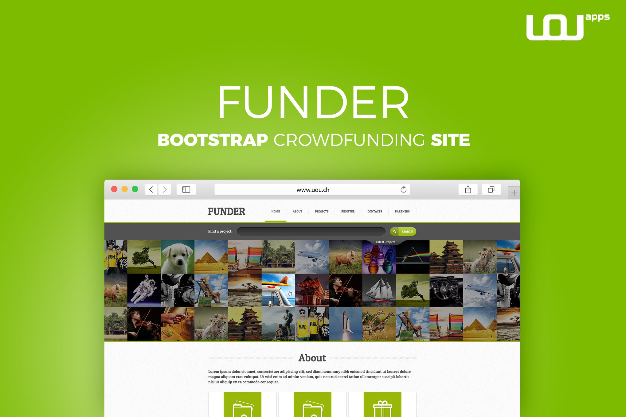 FUNDER – Bootstrap Crowdfunding Site