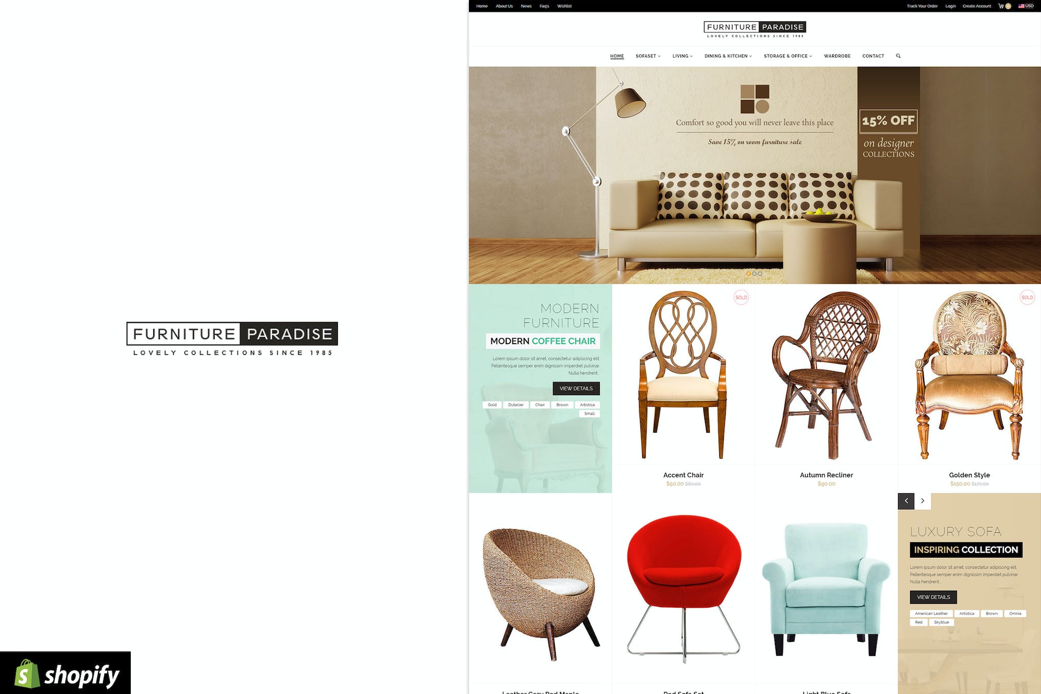 Furniture Paradise – Responsive Shopify Theme