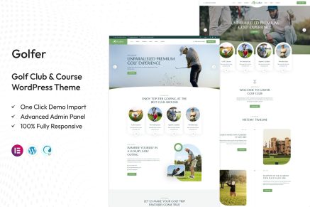Golfer – Golf Club & Course WordPress Theme