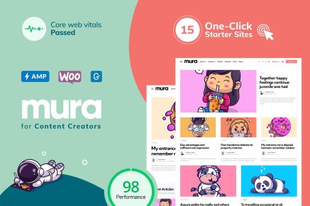Mura – WordPress Theme for Content Creators