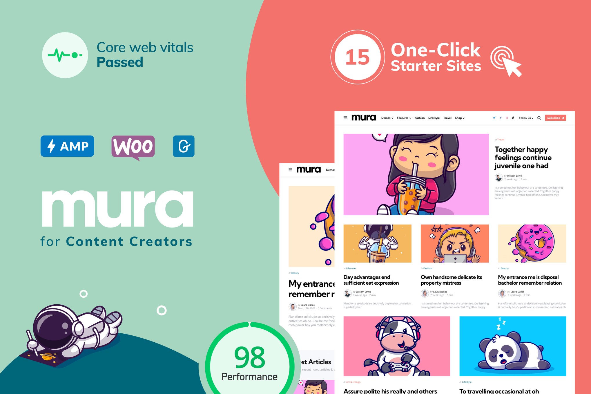 Mura – WordPress Theme for Content Creators