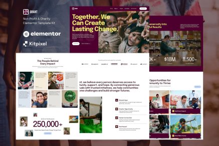 Grant – Non-Profit & Charity Elementor Template Kit