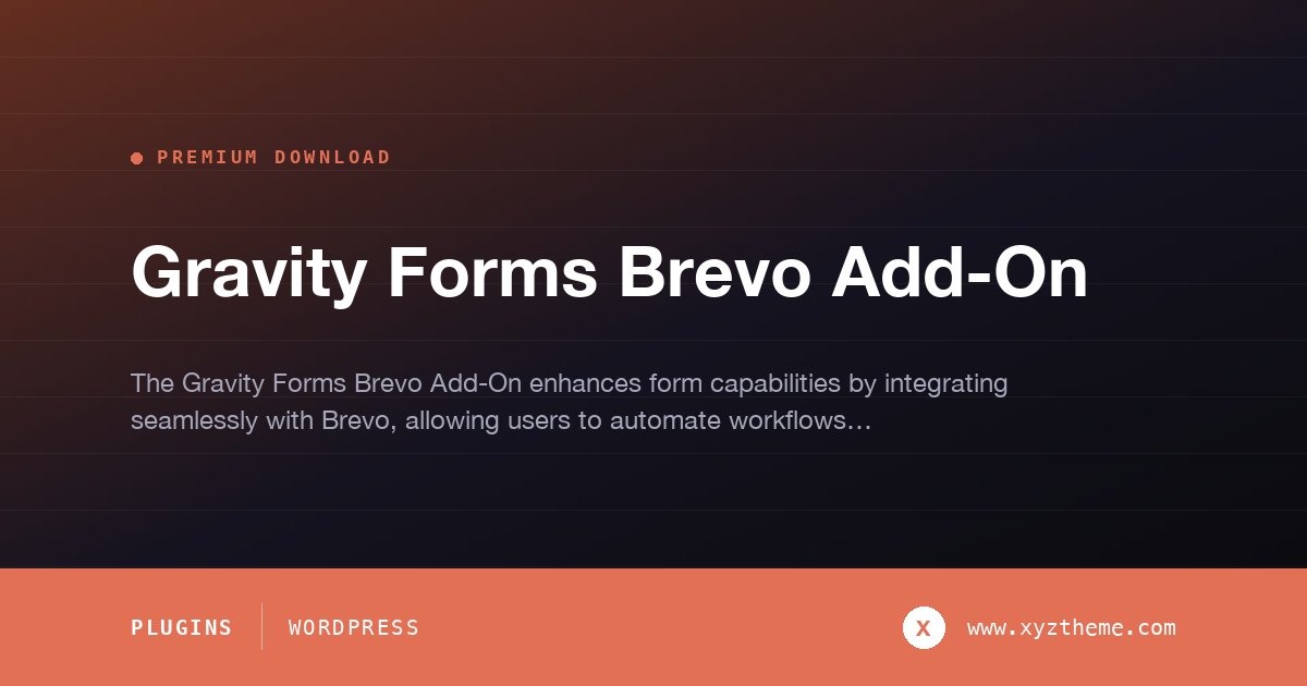 Gravity Forms Brevo Add-On