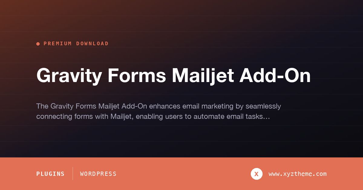 Gravity Forms Mailjet Add-On
