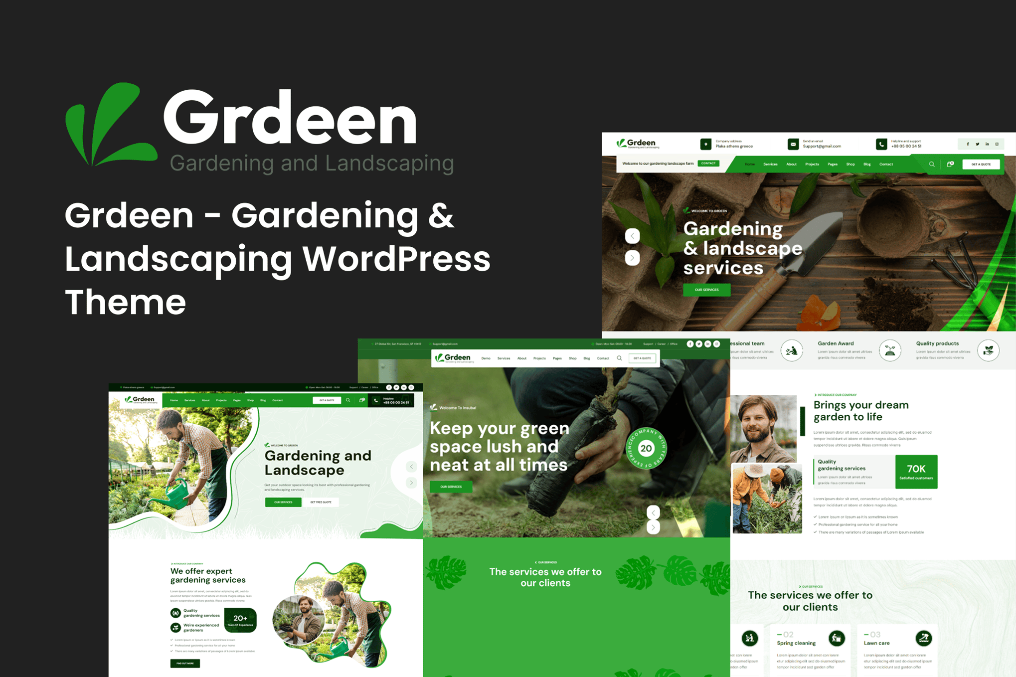 Grdeen – Gardening And Landscaping WordPress Theme