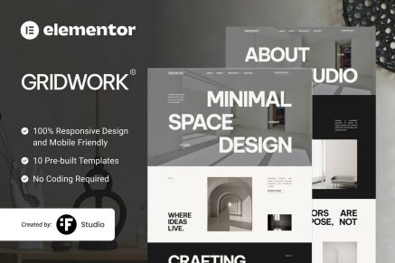 Gridwork – Interior Architecture & Styling Elementor Template Kit