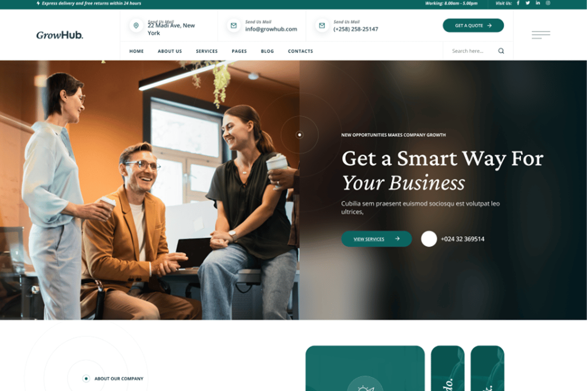 GrowHub – Business Consulting WordPress Theme