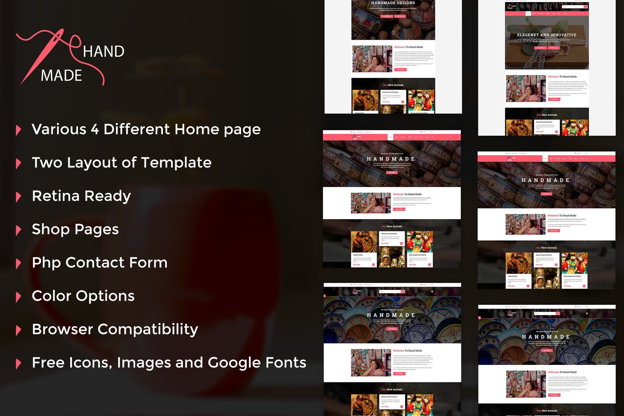 Handicraft – Handmade Product Shop Template