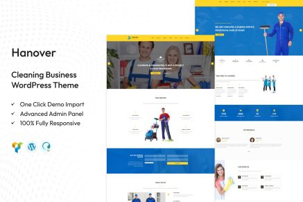 Hanover: Cleaning Business Company WordPress Theme