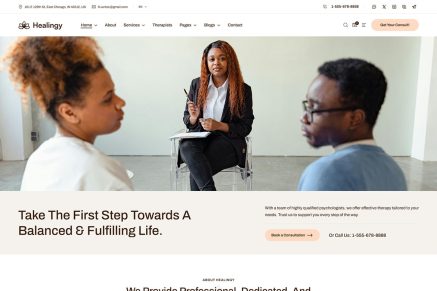 Healingy – Therapy & Counseling Psychologist WordP