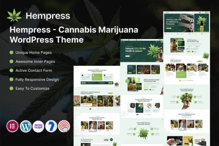 Hempress – Cannabis Marijuana WordPress Theme