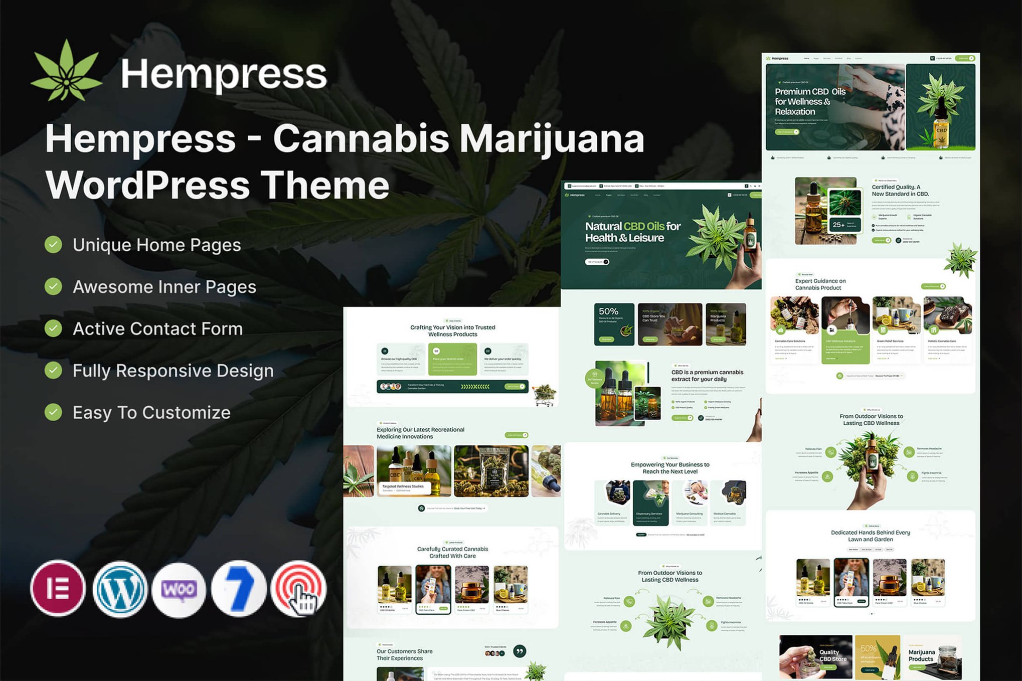 Hempress – Cannabis Marijuana WordPress Theme