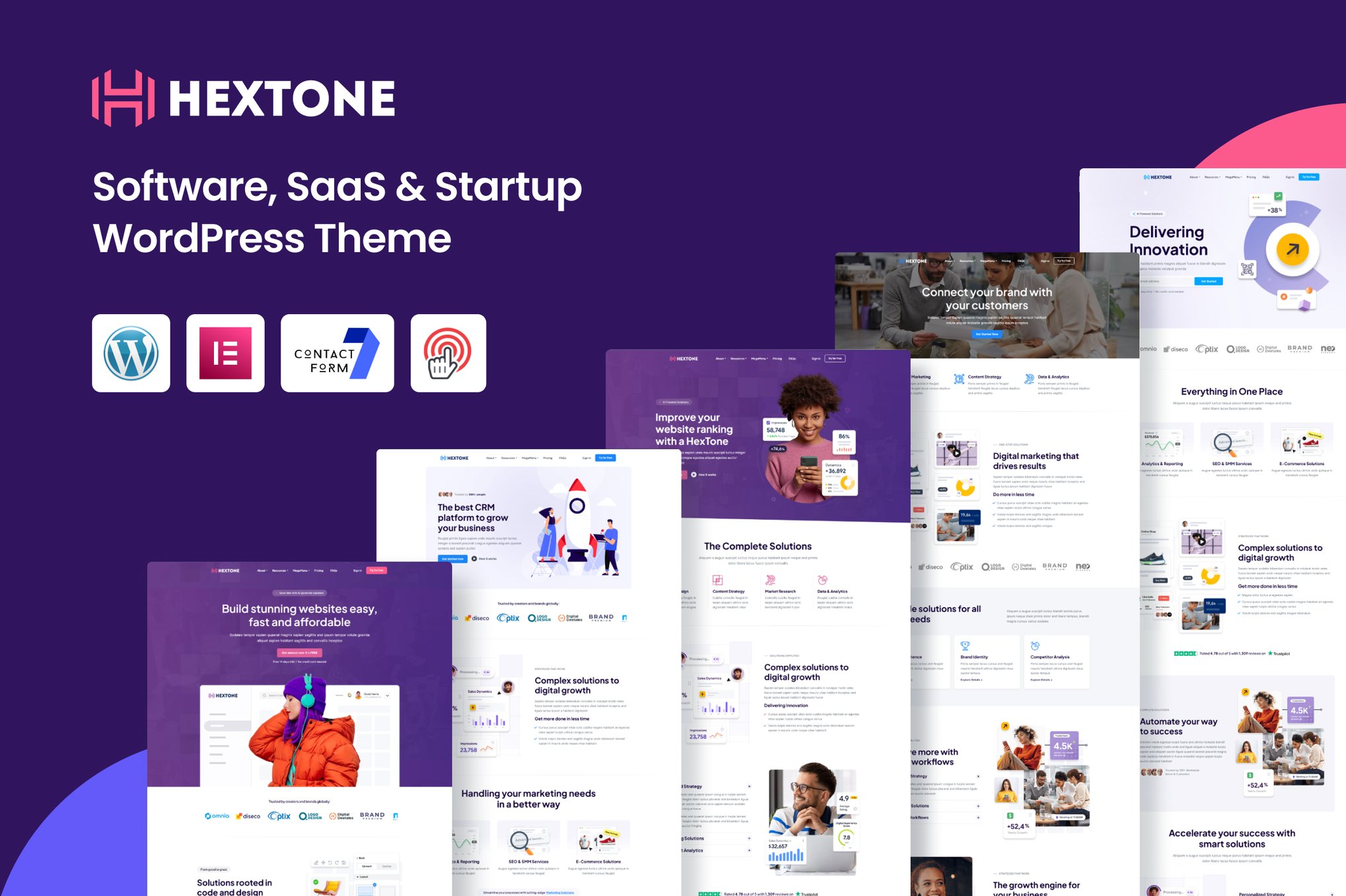 HexTone – Software, SaaS & Startup WordPress Theme