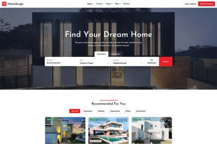 Homelengo – Real Estate WordPress Theme