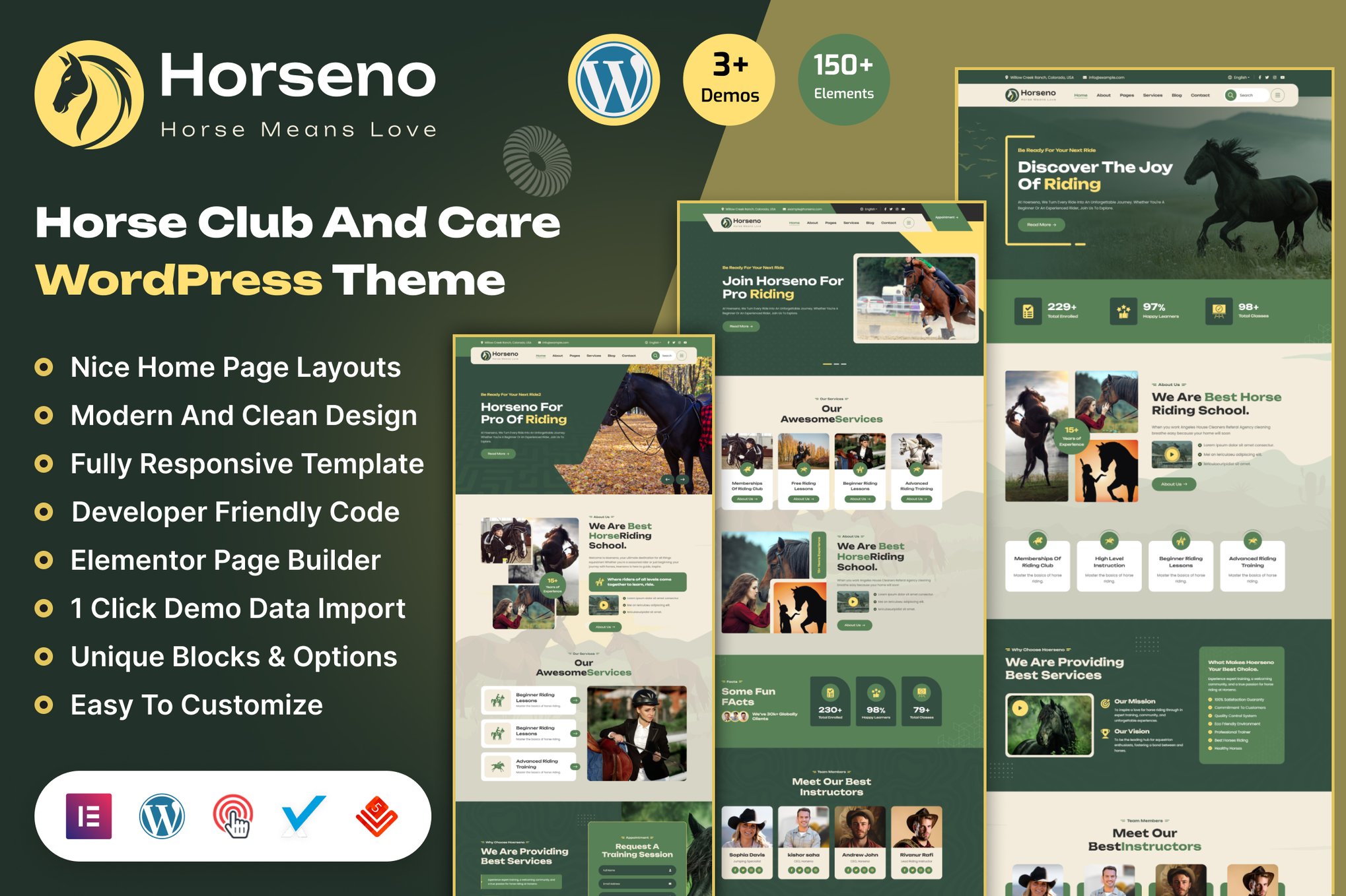 Horseno – Horse Club & Riding Sports Theme