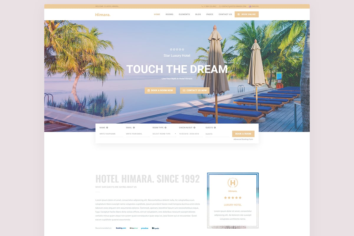 Hotel Himara – Hotel Booking Template