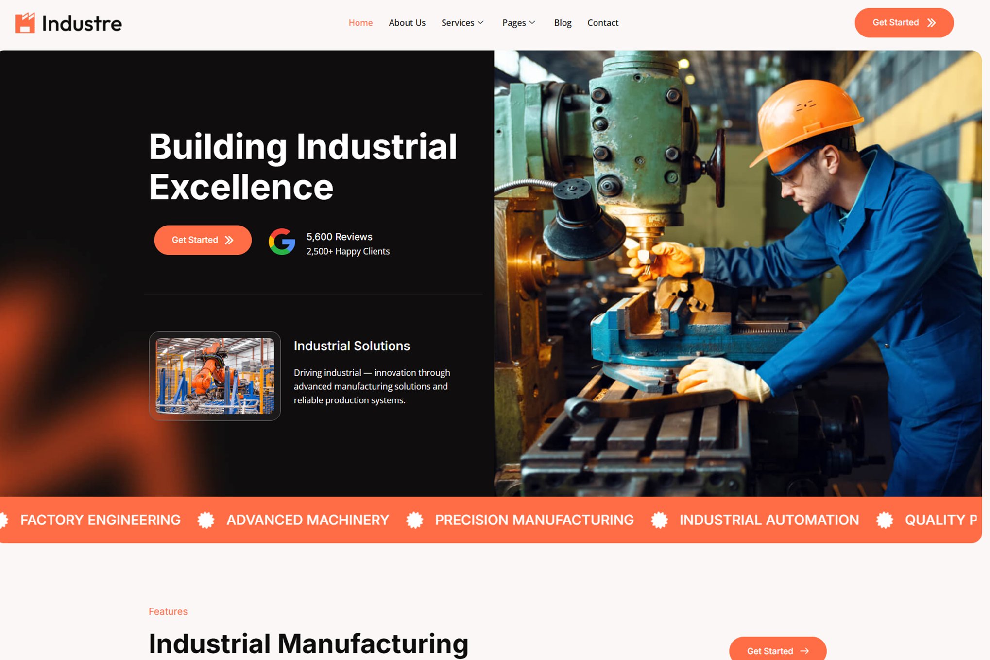 Indox – Industry Factory & Manufacturing Elementor Template Kit