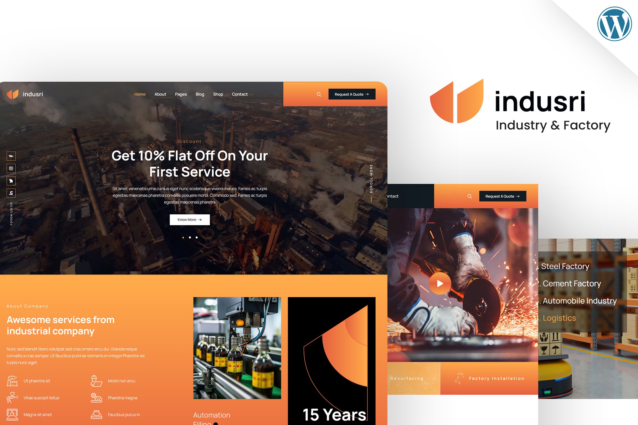 Indusri – Industrial & Factory WordPress Theme