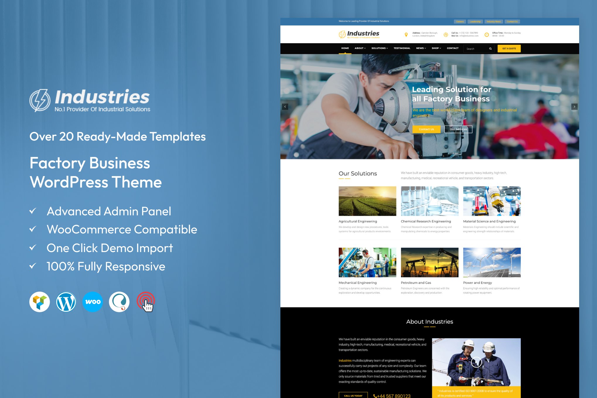 Industries – Factory Business WordPress Theme
