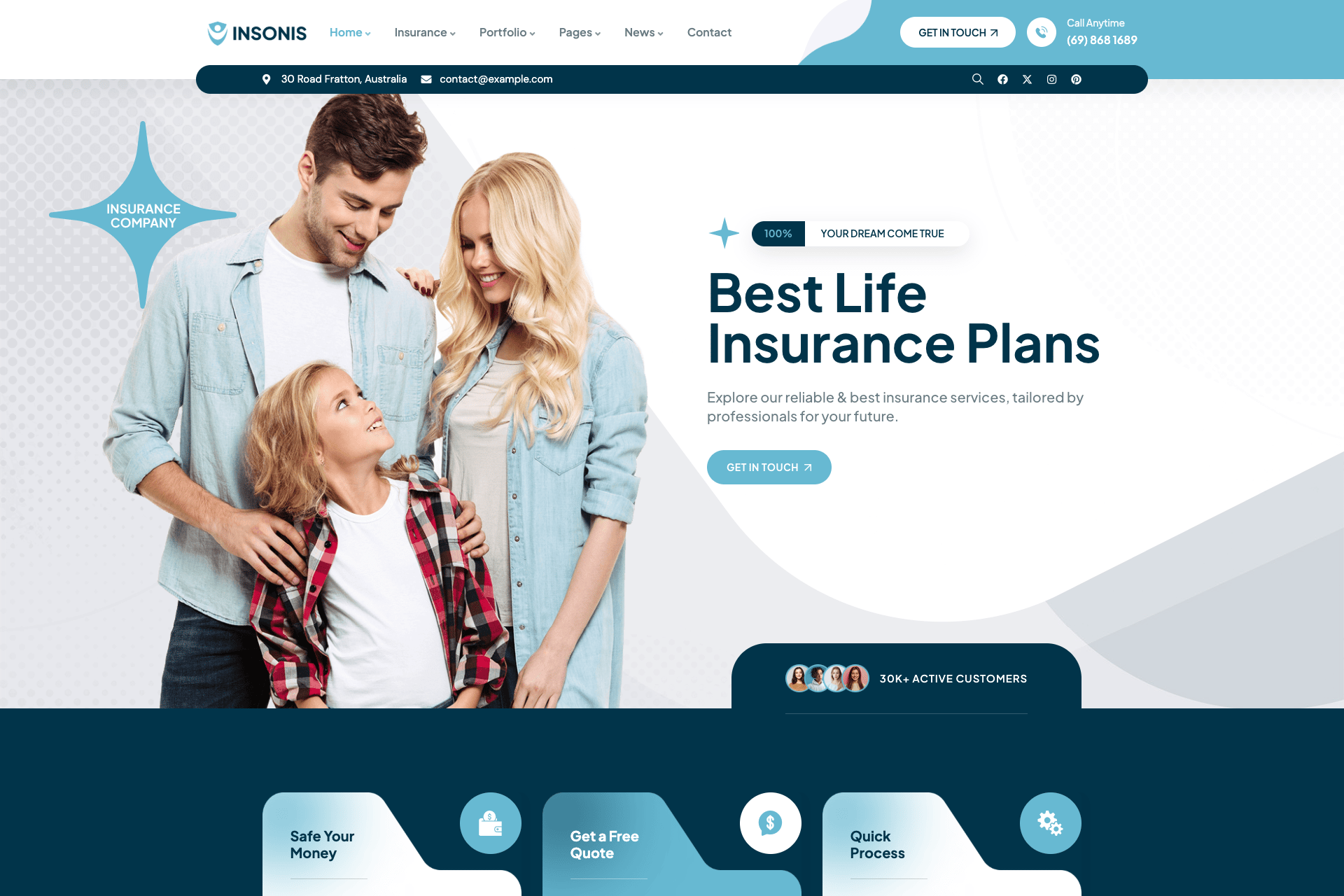 Insonis – Insurance & Finance WordPress Theme