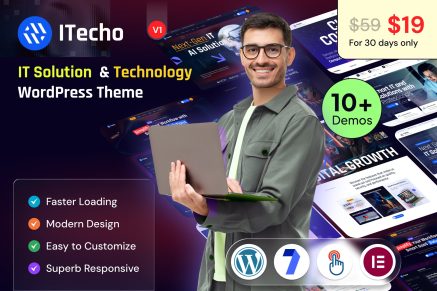 ITecho – IT Solutions & Technology WordPress Theme